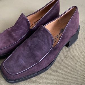 David Aaron Purple Suede Loafers Made in Brazil Women's Size 7.5